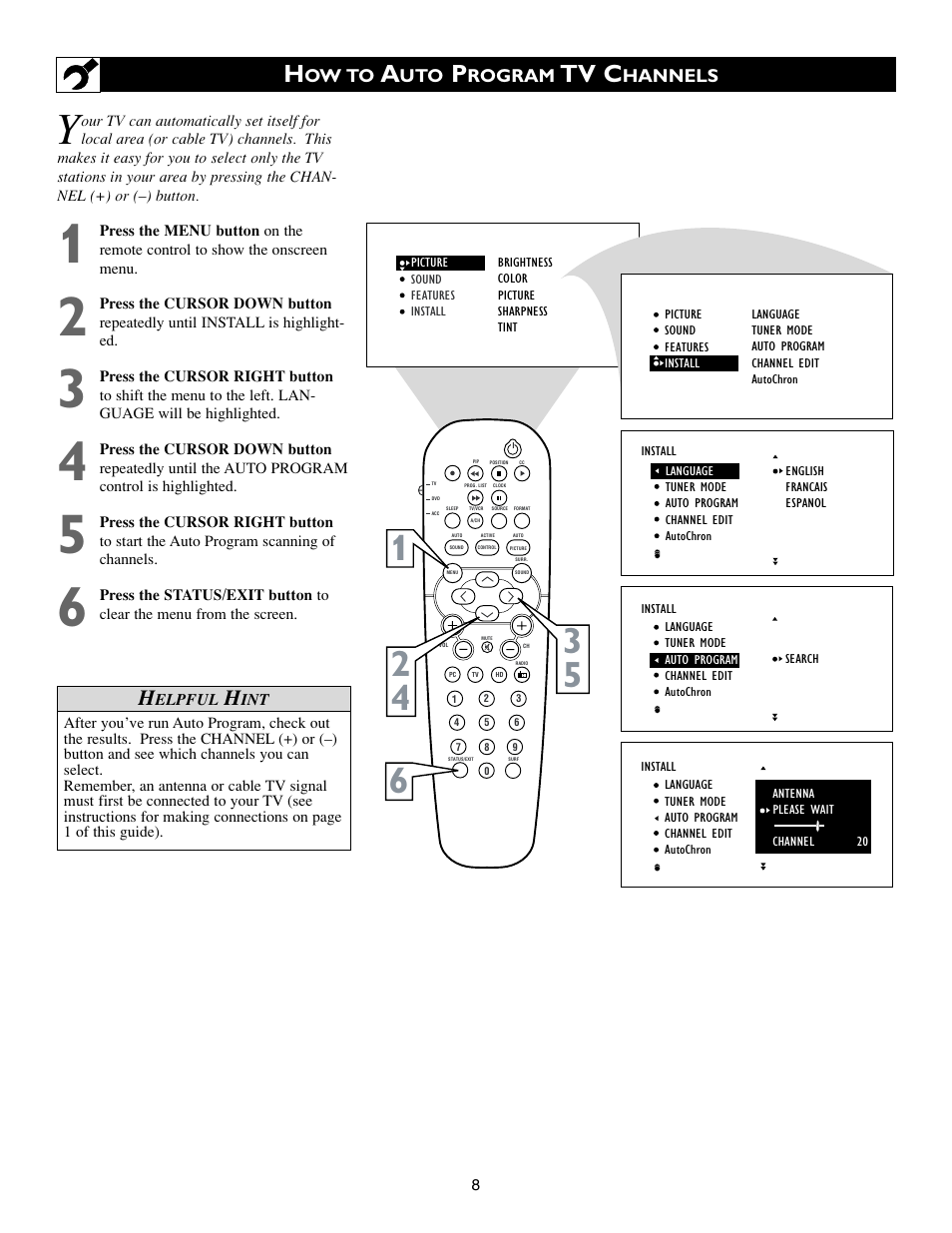 Tv c | Philips 17PF8946A-37 User Manual | Page 8 / 64