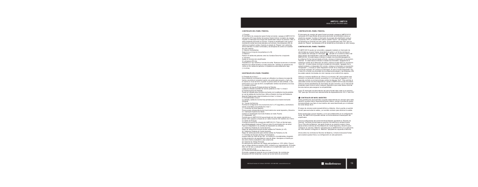 AudioSource AMP210 / AMP310 User Manual | Page 13 / 16