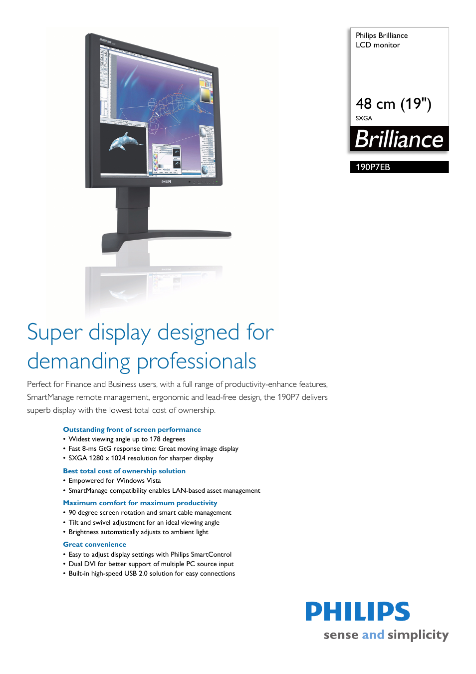 Philips 190P7EB-27 User Manual | 3 pages