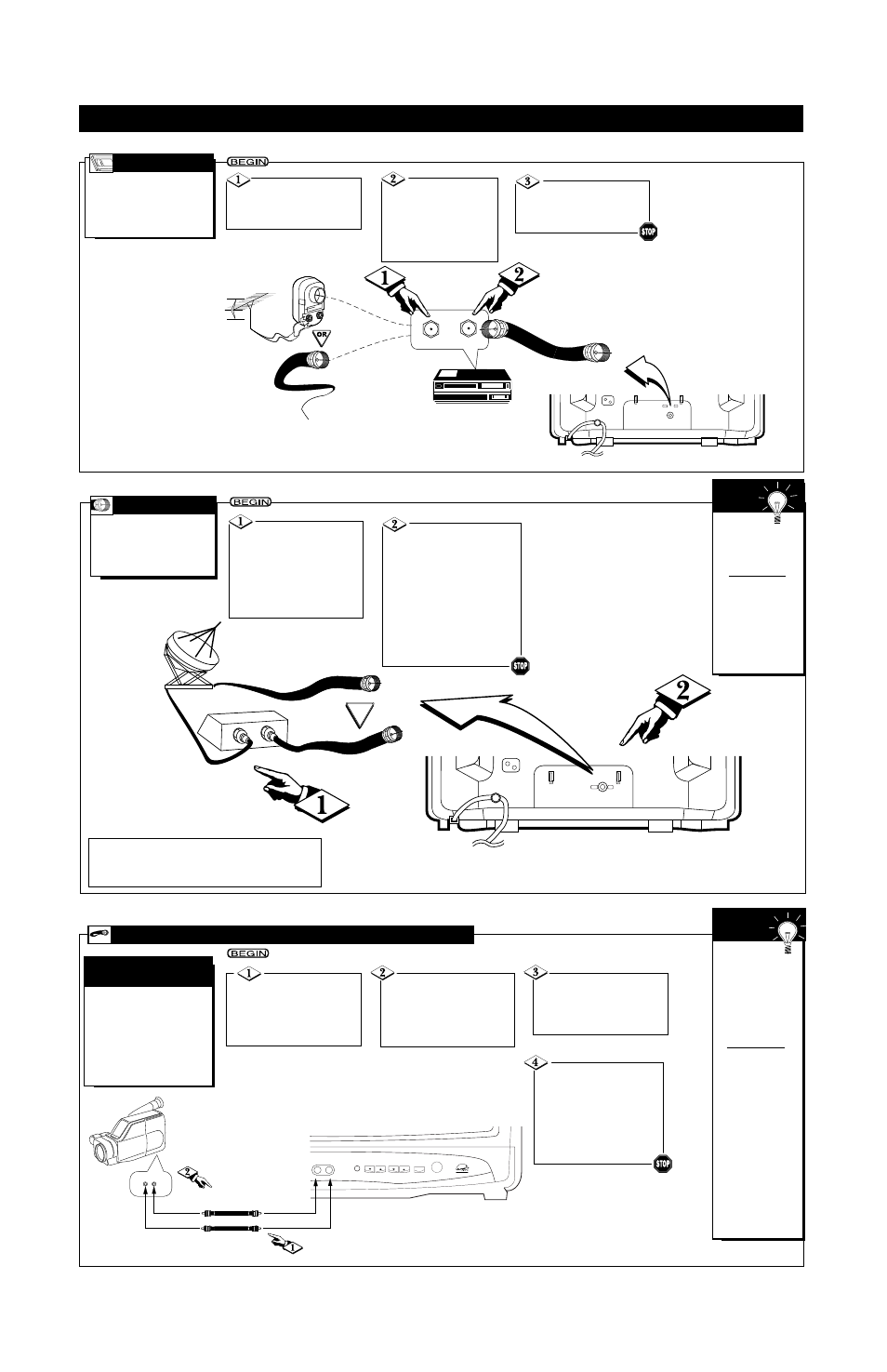 Tv (a, Ooking, Ntenna | Able, Onnections | Philips PR1930B User Manual | Page 3 / 8