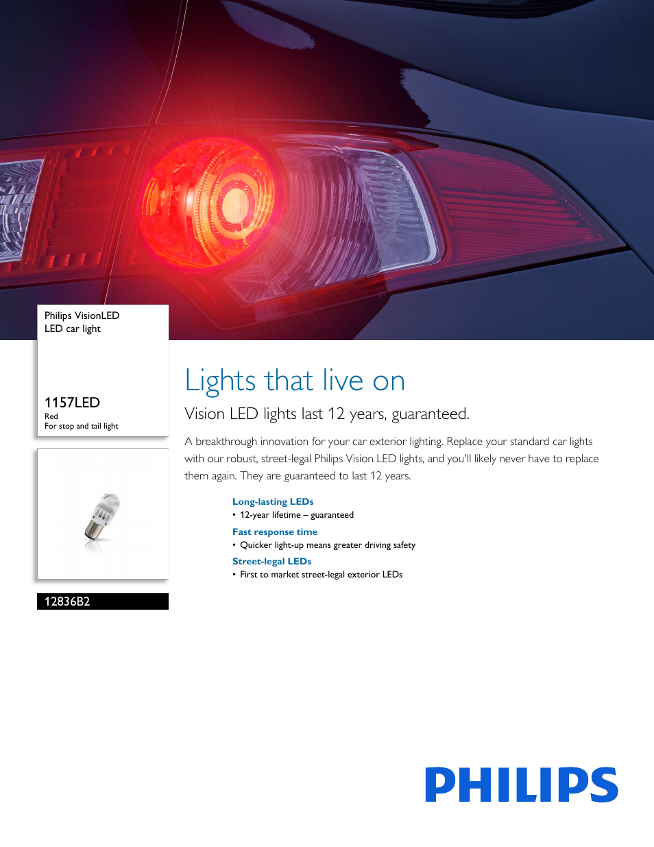 Philips 12836B2 User Manual | 2 pages