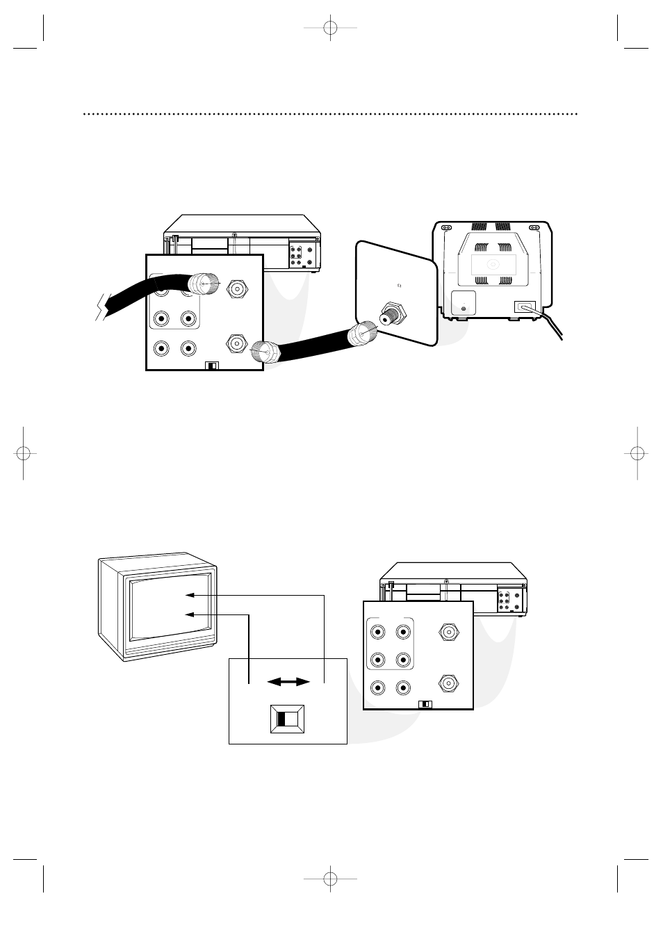 Ch3 ch4, Plug in the tv and the vcr, Ch3 / ch4 switch | Ch 4 or ch 3 | Philips VRZ262AT99 User Manual | Page 7 / 56