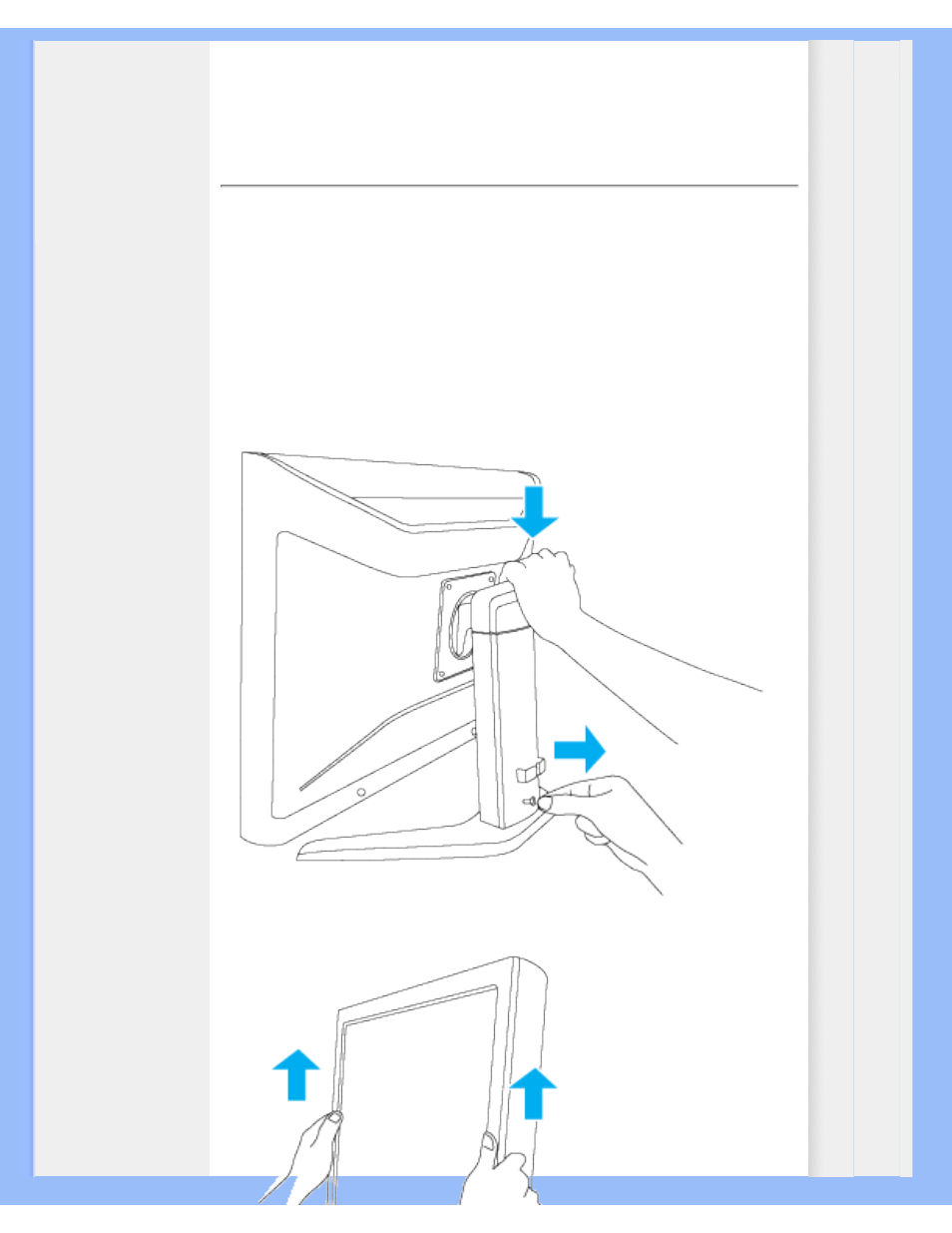 Rotating the monitor, Rotating the, Monitor | Philips 200P7EB-27 User Manual | Page 42 / 99