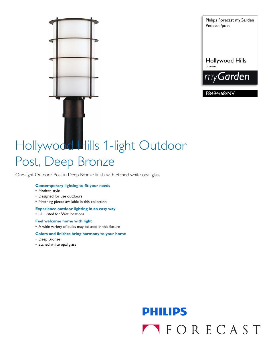 Philips F849468NV User Manual | 2 pages