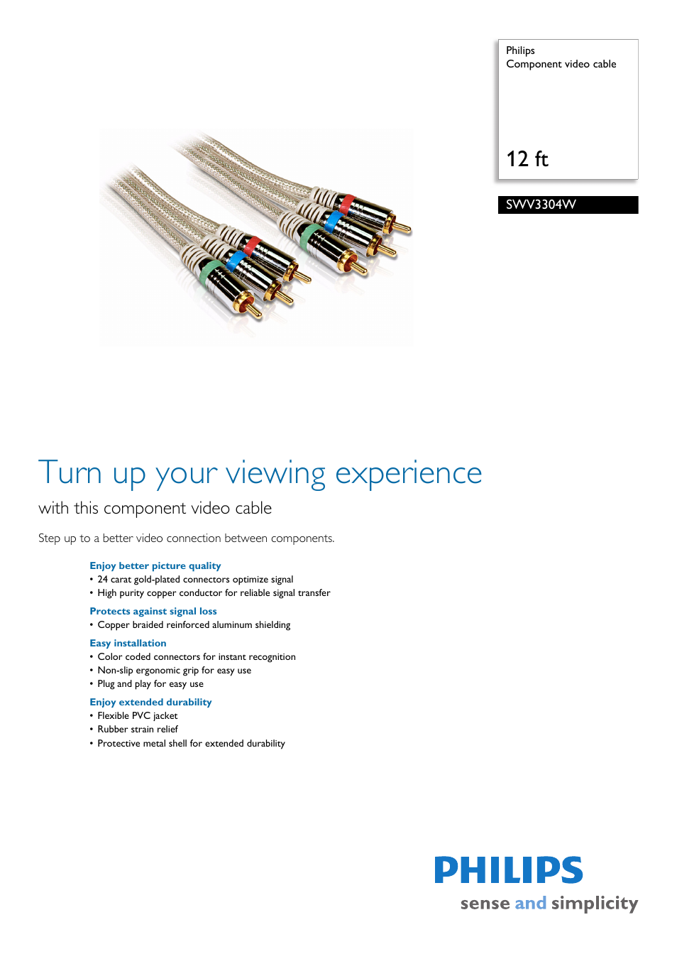 Philips SWV3304W-17 User Manual | 2 pages