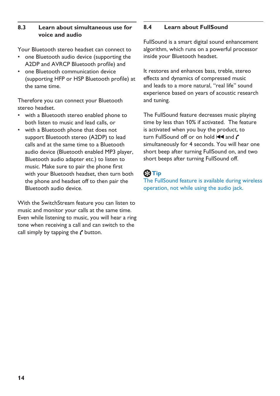 Philips SHB9001WT-00 User Manual | Page 14 / 18