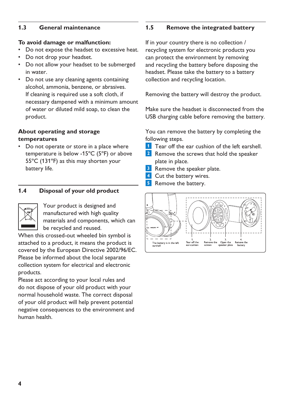 Philips SHB9001WT-00 User Manual | Page 4 / 18