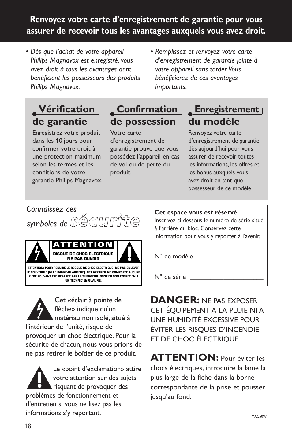 Ssé éc cu urriitte e | Philips PORTABLE RADIO CASS REC + CD User Manual | Page 18 / 48