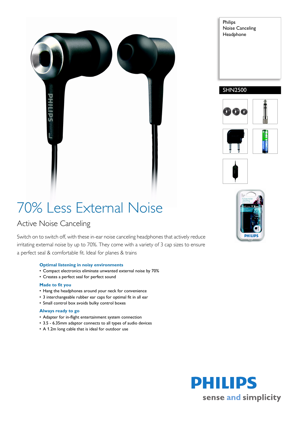 Philips SHN2500-27 User Manual | 2 pages