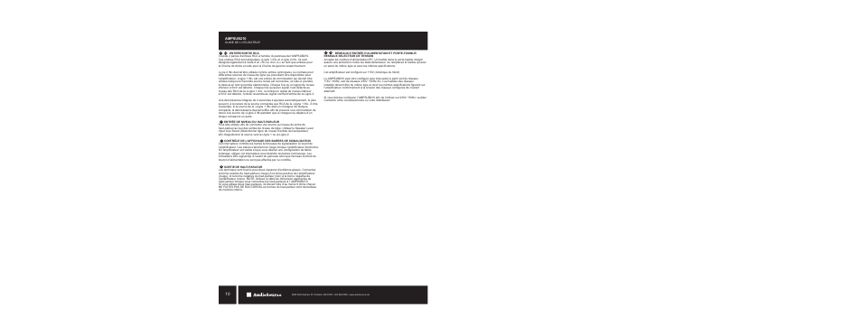 Ampsub210 | AudioSource AMPSUB210 User Manual | Page 10 / 16