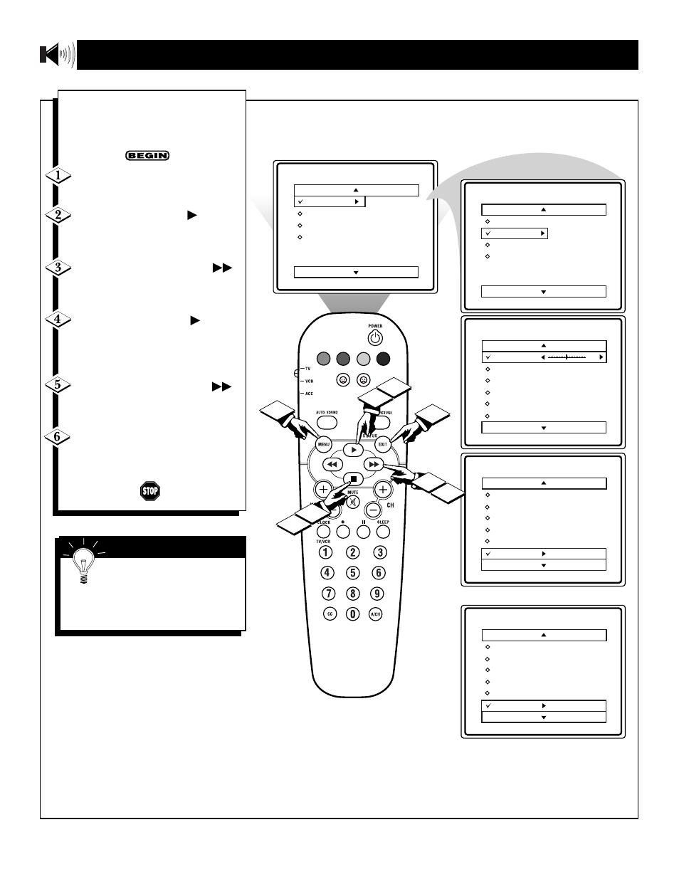 Etting the, Eceive, Tereo | Rogramming | Philips 27RF50S99 User Manual | Page 12 / 41