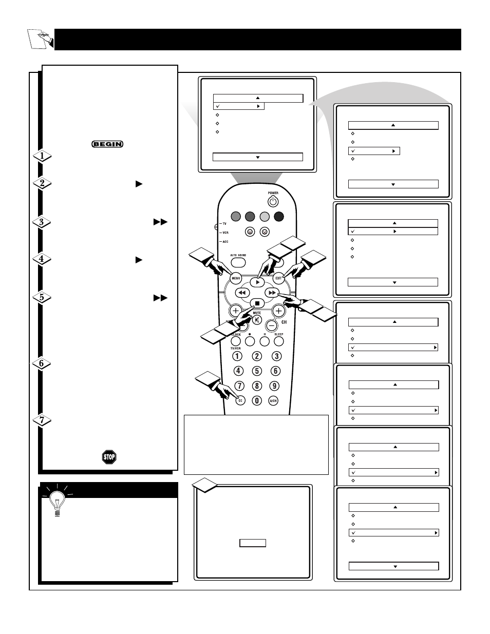 Ow to, Se the, Losed | Aption, Ontrol | Philips 27RF50S99 User Manual | Page 20 / 41