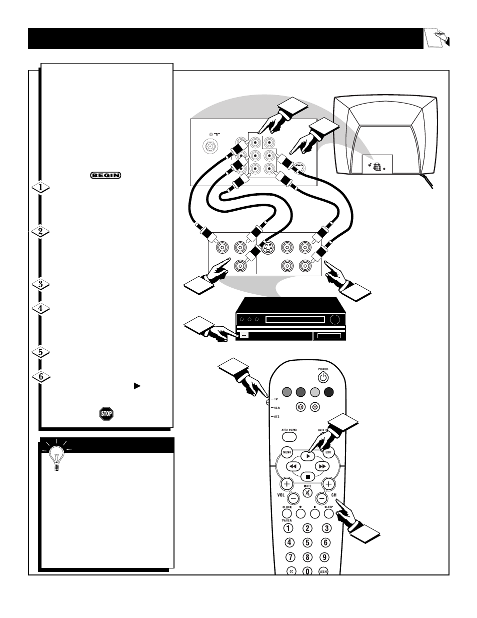 Sing the, Omponent, Ideo | Nput, Acks | Philips 27RF50S99 User Manual | Page 25 / 41