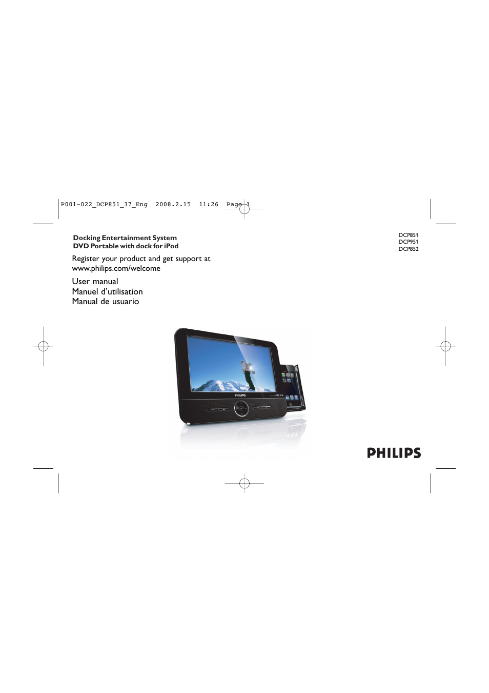 Philips DCP852-37 User Manual | 23 pages