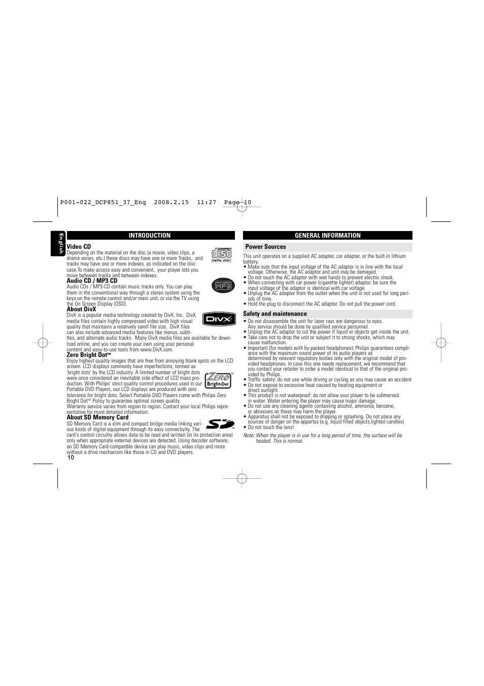 Philips DCP852-37 User Manual | Page 10 / 23