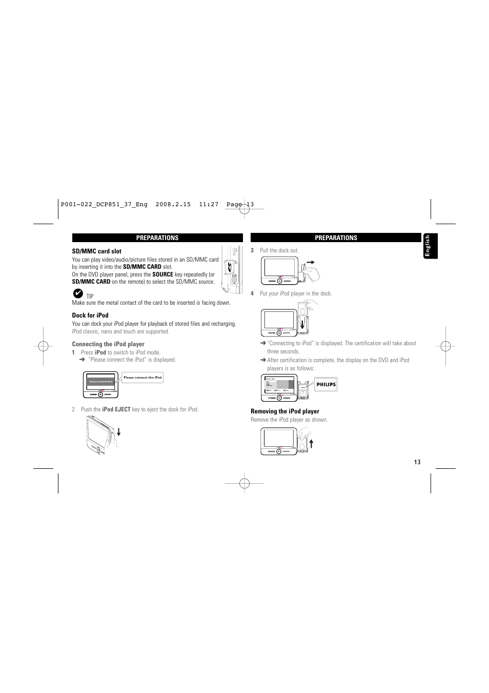 Philips DCP852-37 User Manual | Page 13 / 23