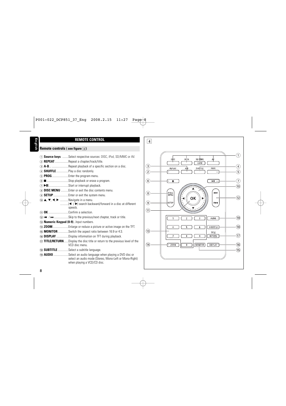 Philips DCP852-37 User Manual | Page 8 / 23