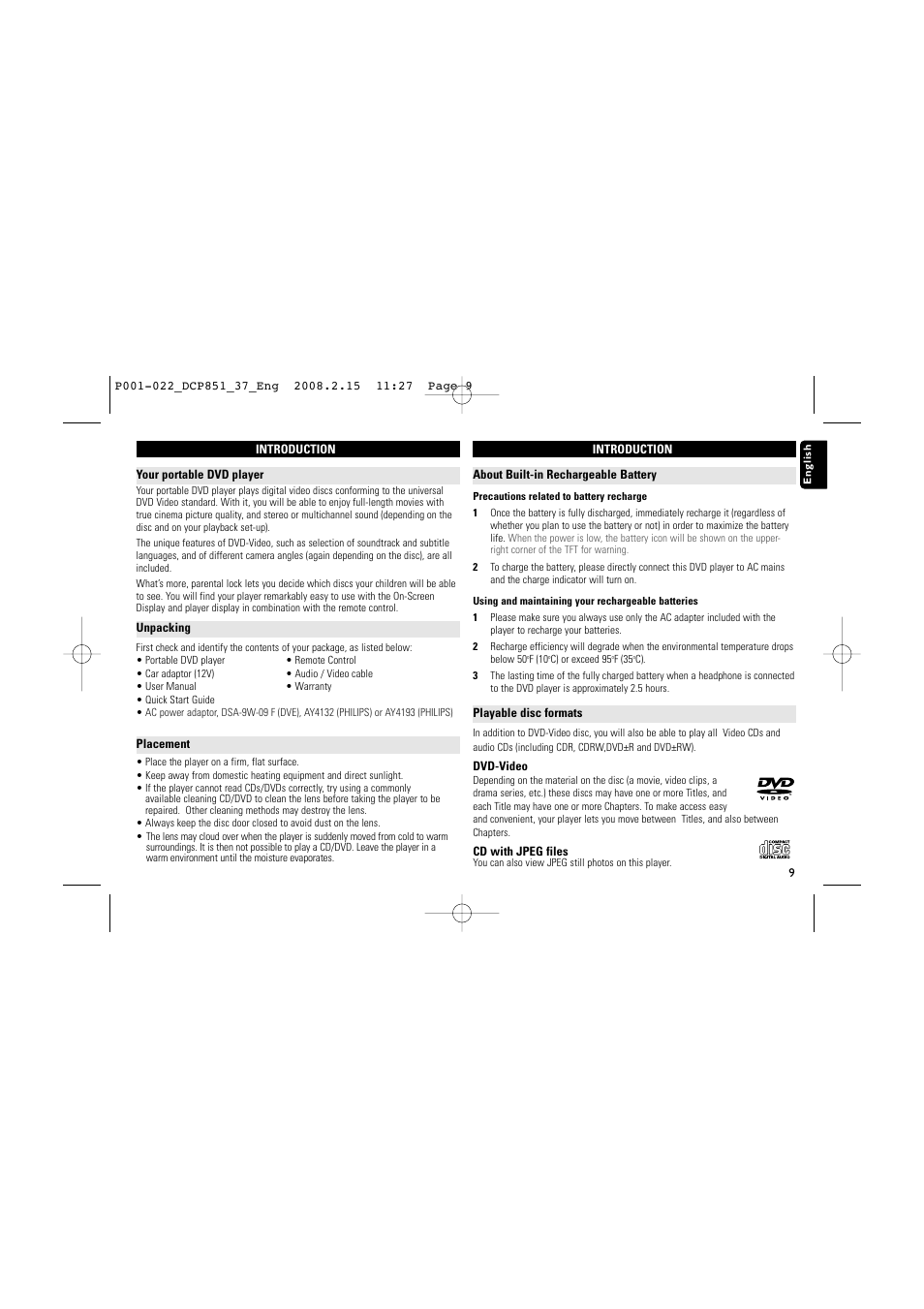 Philips DCP852-37 User Manual | Page 9 / 23