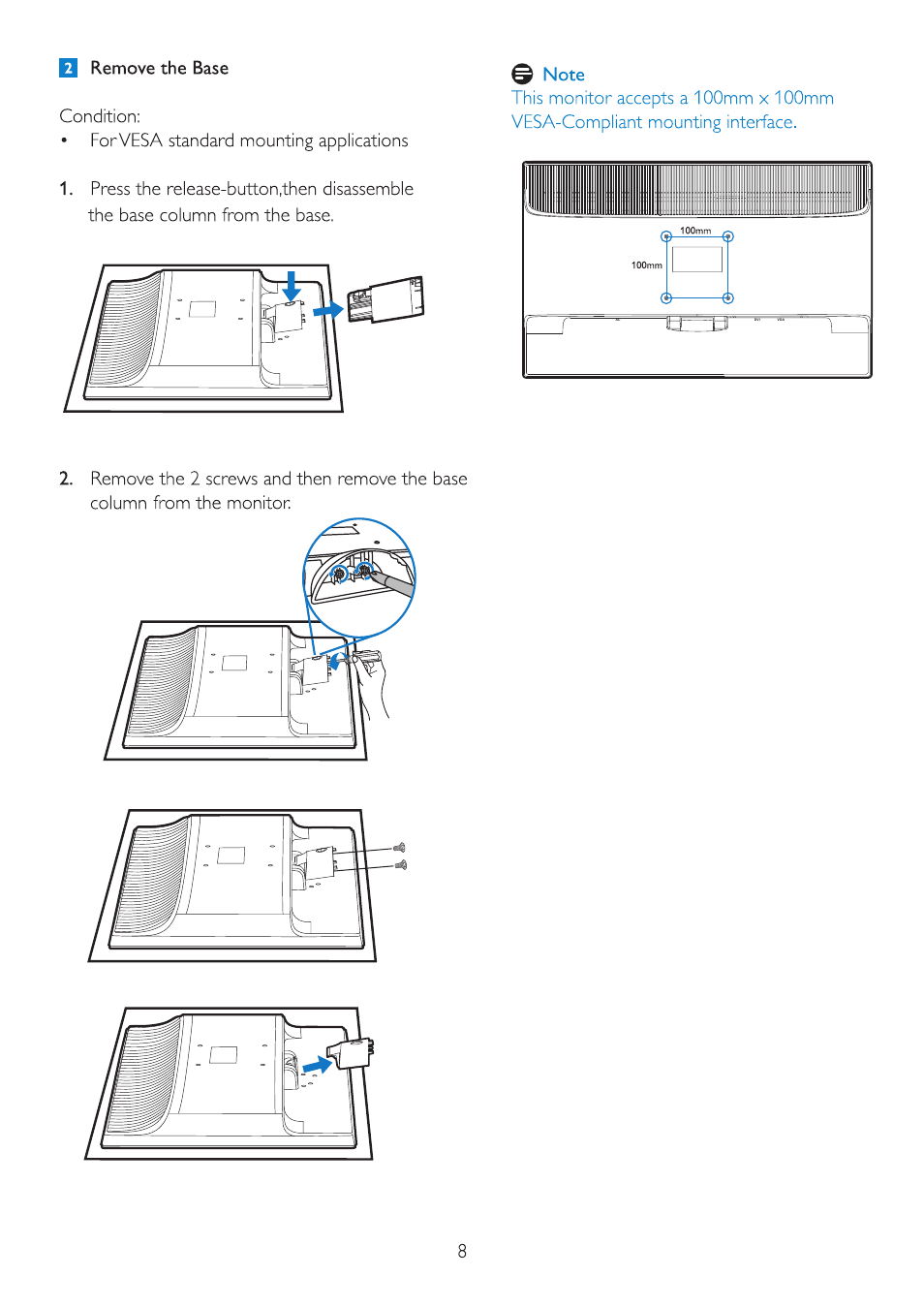 Philips LED monitor with Touch Control 246EL2SB 23.6" 59.9 cm E-line Full HD User Manual | Page 10 / 49