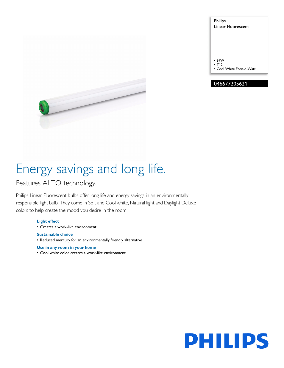 Philips 046677205621 User Manual | 2 pages