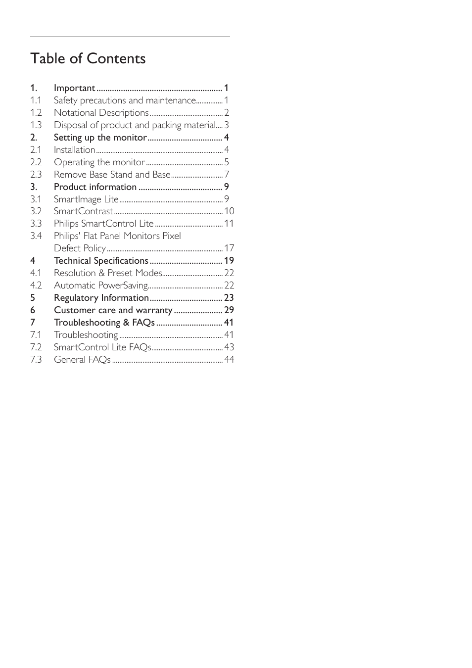 Philips 243E2SB-27 User Manual | Page 2 / 49