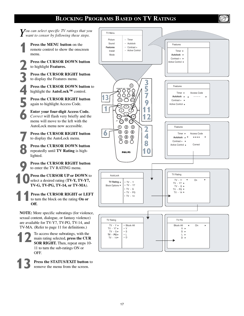 Tv r | Philips 15PF8946-37 User Manual | Page 17 / 39