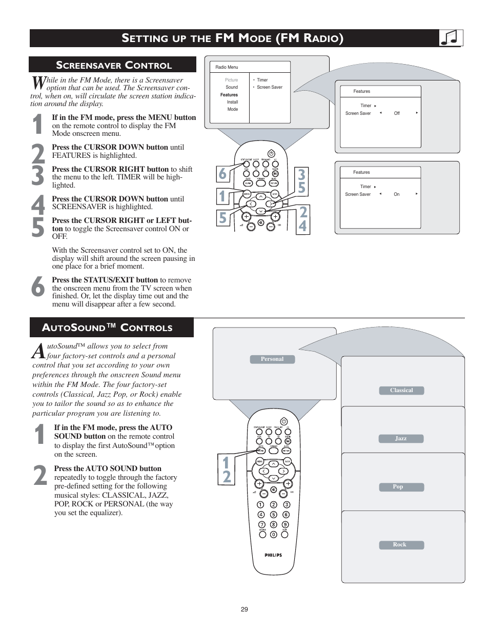 Fm m, Fm r | Philips 15PF8946-37 User Manual | Page 29 / 39