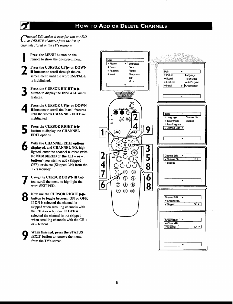 How to a | Philips 32PT663R User Manual | Page 8 / 40