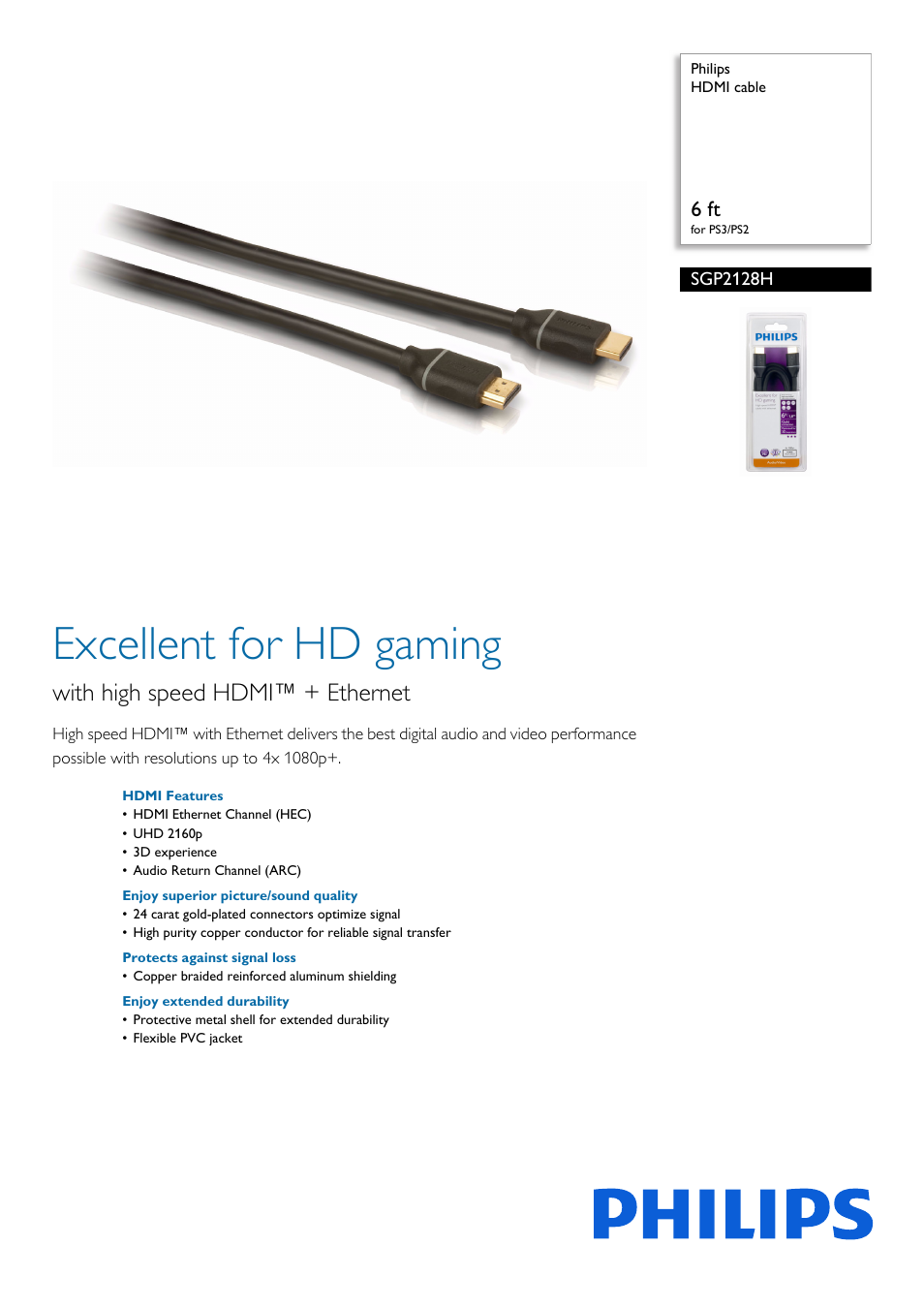 Philips SGP2128H-17 User Manual | 2 pages