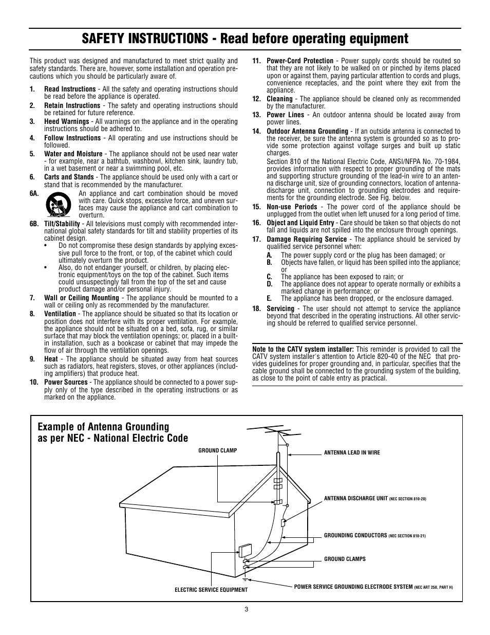Philips 32RF50S User Manual | Page 3 / 52