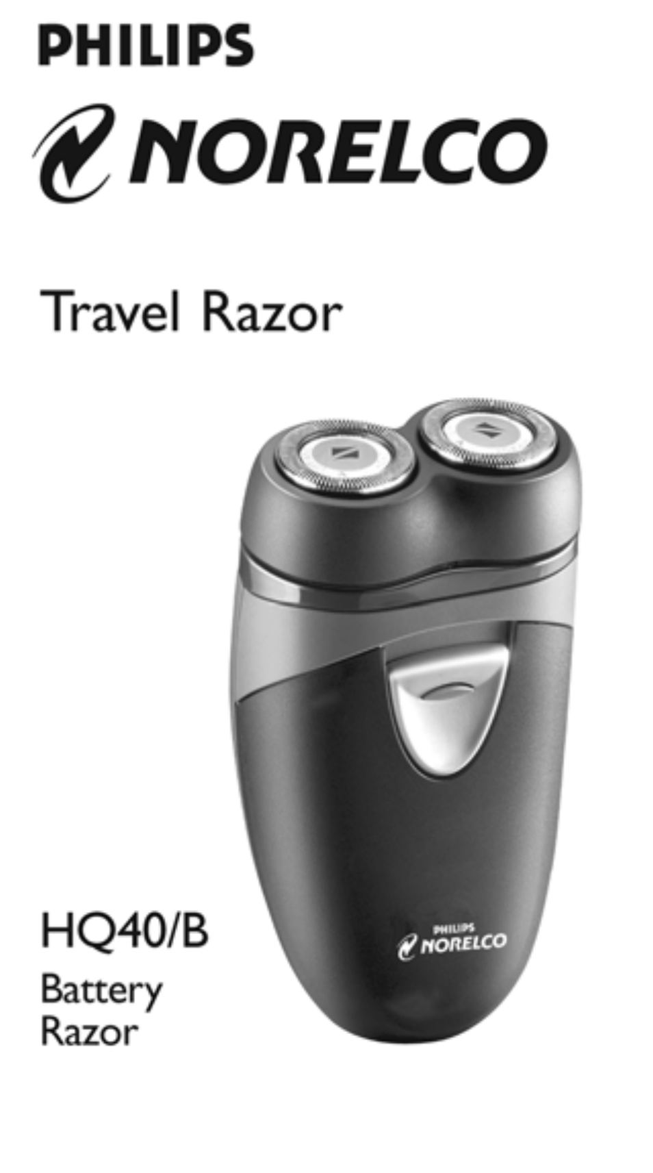 Philips Electric shaver HQ40 User Manual | 9 pages