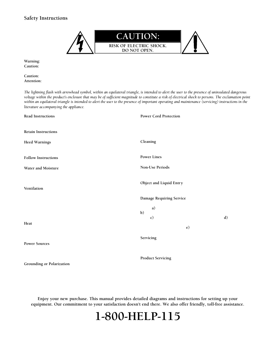 Caution | AudioSource Amp Seven T User Manual | Page 3 / 4