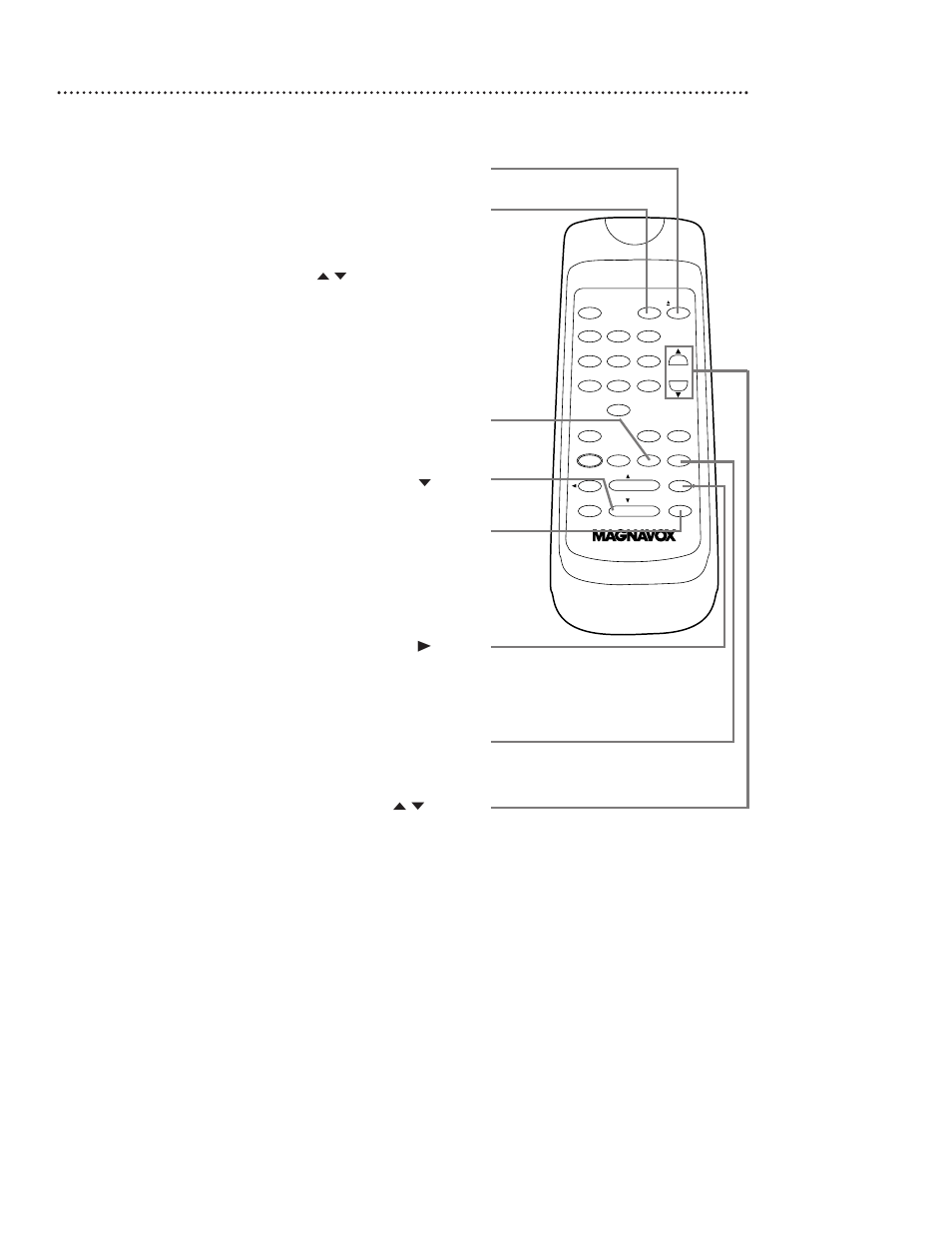 Remote control buttons (cont’d) 19, O/ p, When playback is stopped, press to fast | Philips VR601BMG User Manual | Page 19 / 48