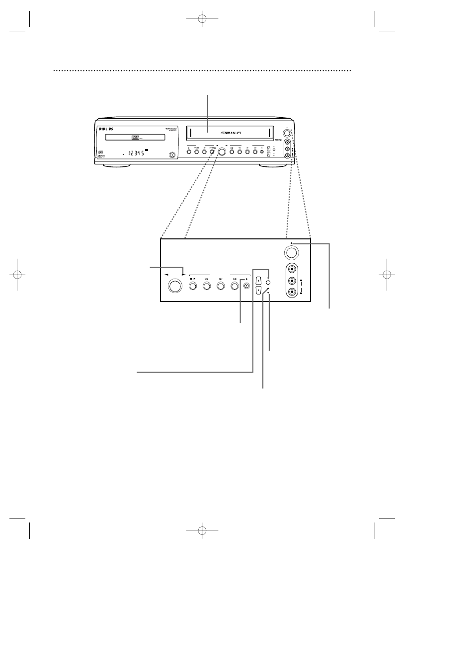 Dvd/vcr display panel (vcr) 25 | Philips DV910VHS98 User Manual | Page 25 / 88