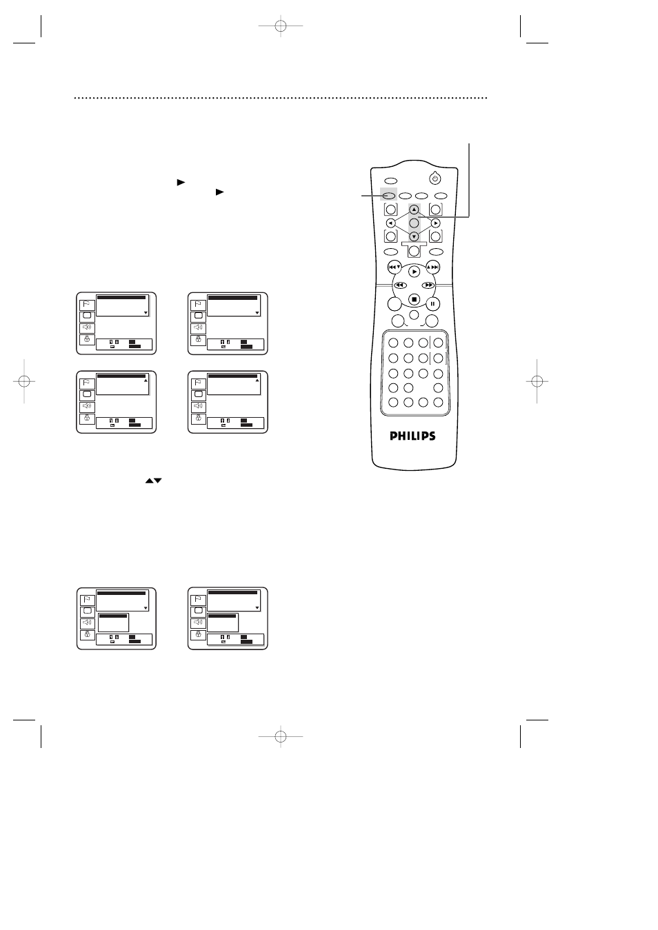 Display settings (cont’d) 75, Press the setup button to clear the screen | Philips DV910VHS98 User Manual | Page 75 / 88