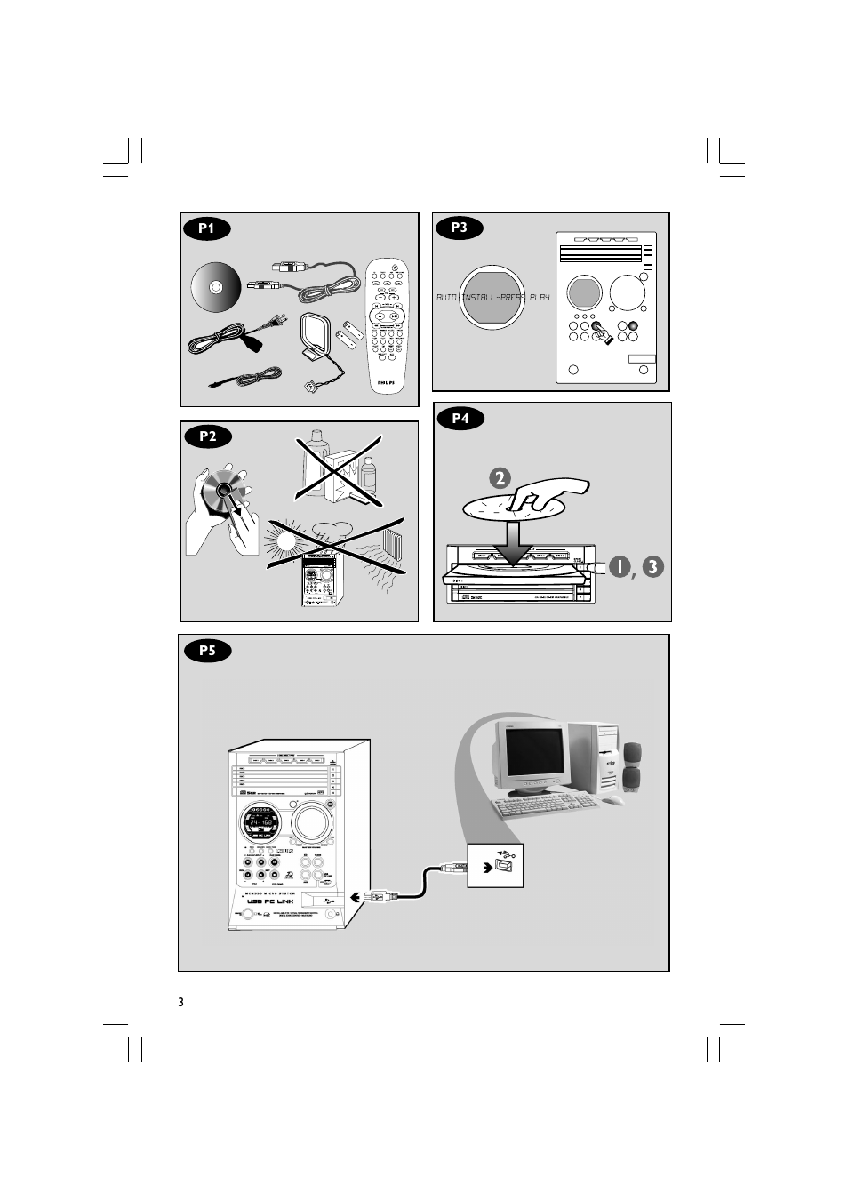 Philips MCM530-37B User Manual | Page 3 / 28