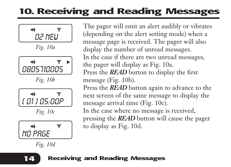 Audible Numeric Pager User Manual | Page 14 / 24