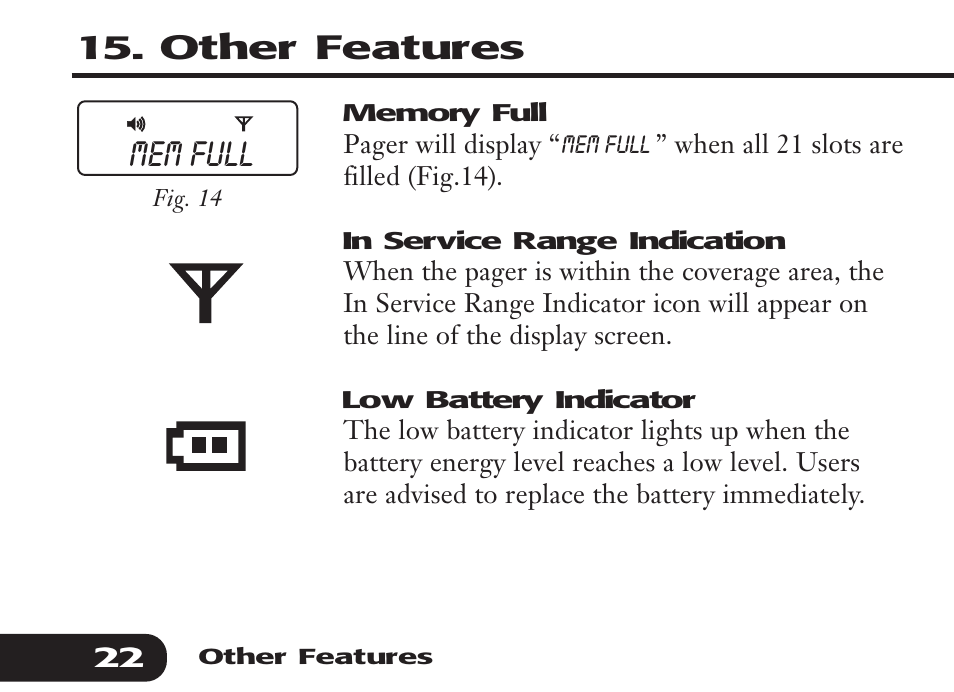 Audible Numeric Pager User Manual | Page 22 / 24