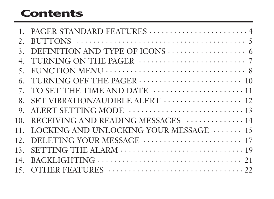 Audible Numeric Pager User Manual | Page 3 / 24