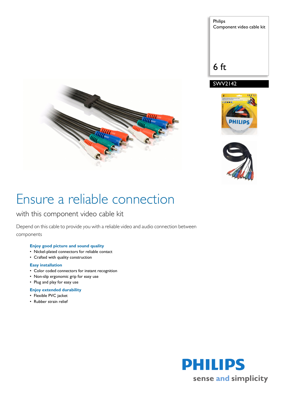 Philips SWV2142-17 User Manual | 2 pages