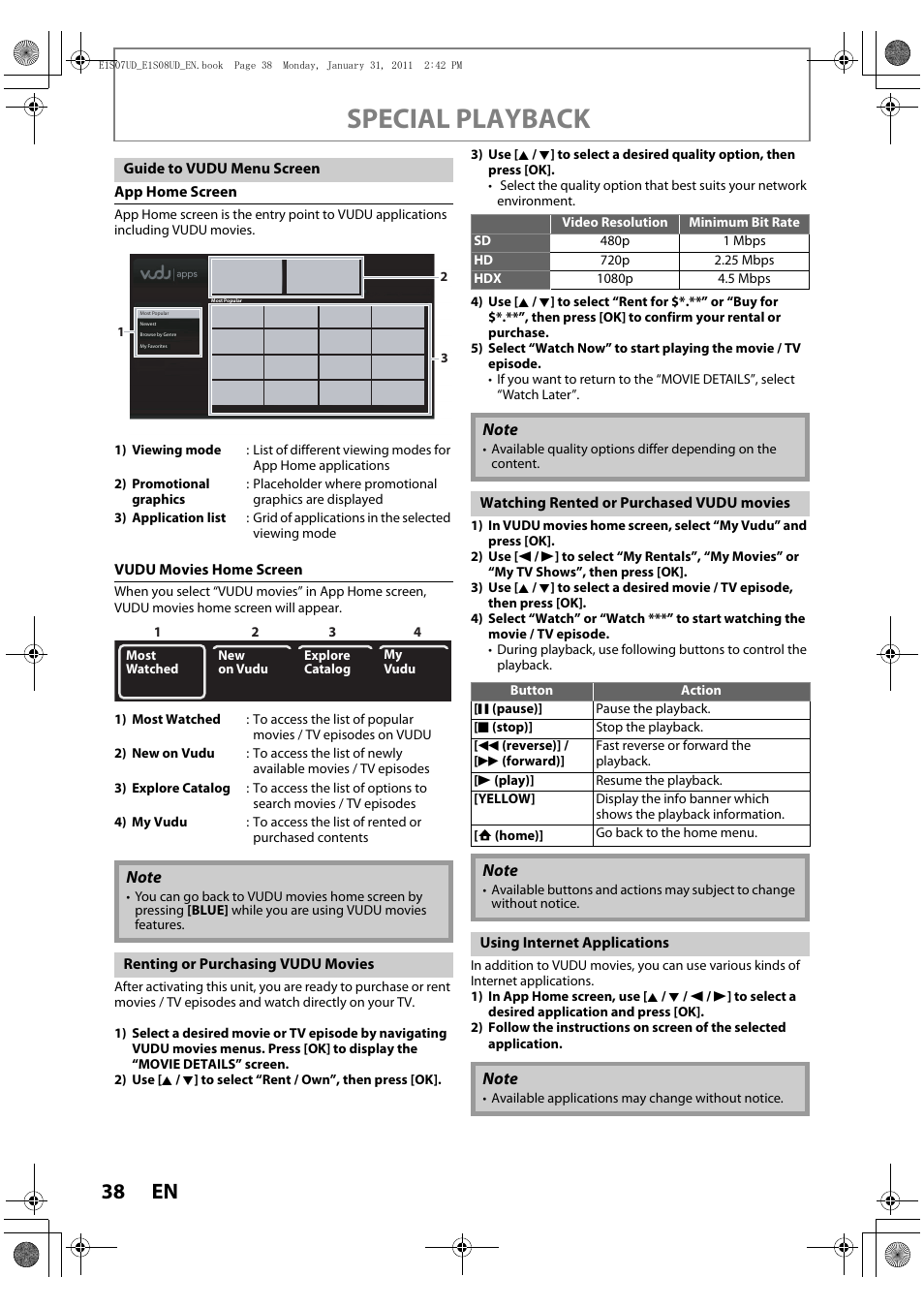 Special playback | Philips HTS3051BV-F7 User Manual | Page 38 / 64