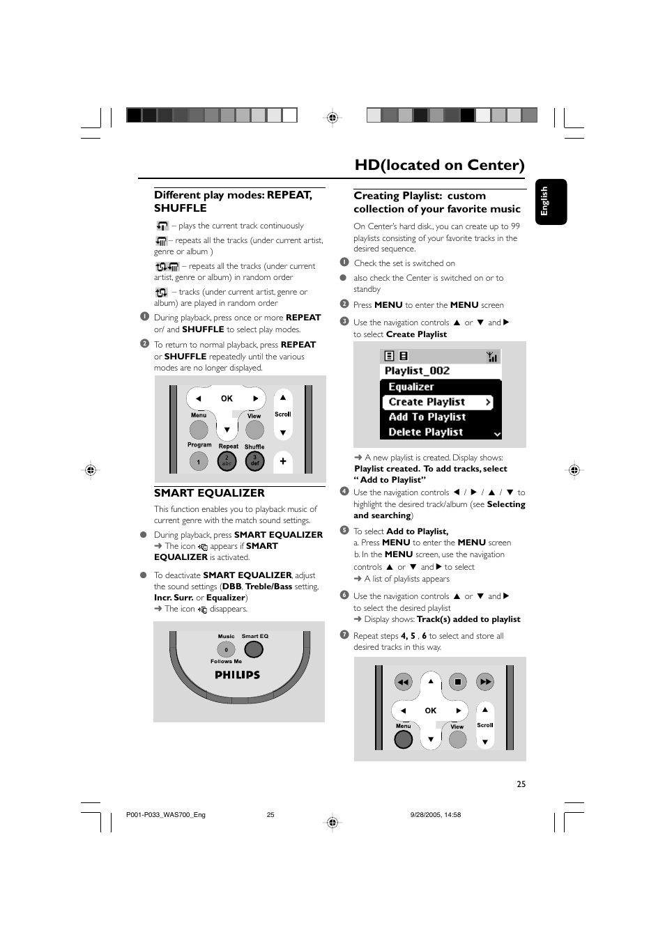 Hd(located on center) | Philips WAS700-37 User Manual | Page 25 / 35