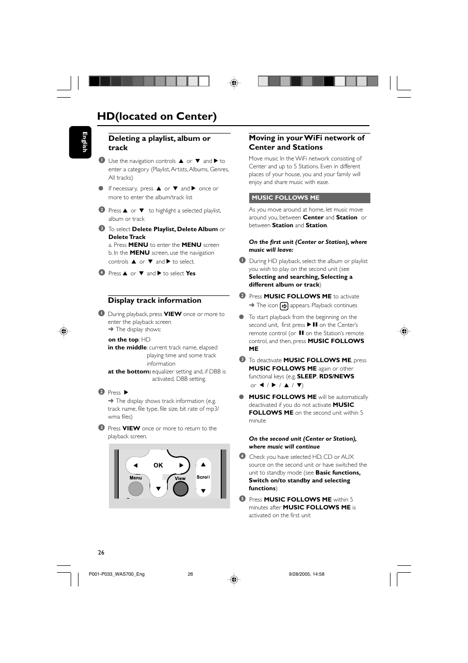 Hd(located on center) | Philips WAS700-37 User Manual | Page 26 / 35