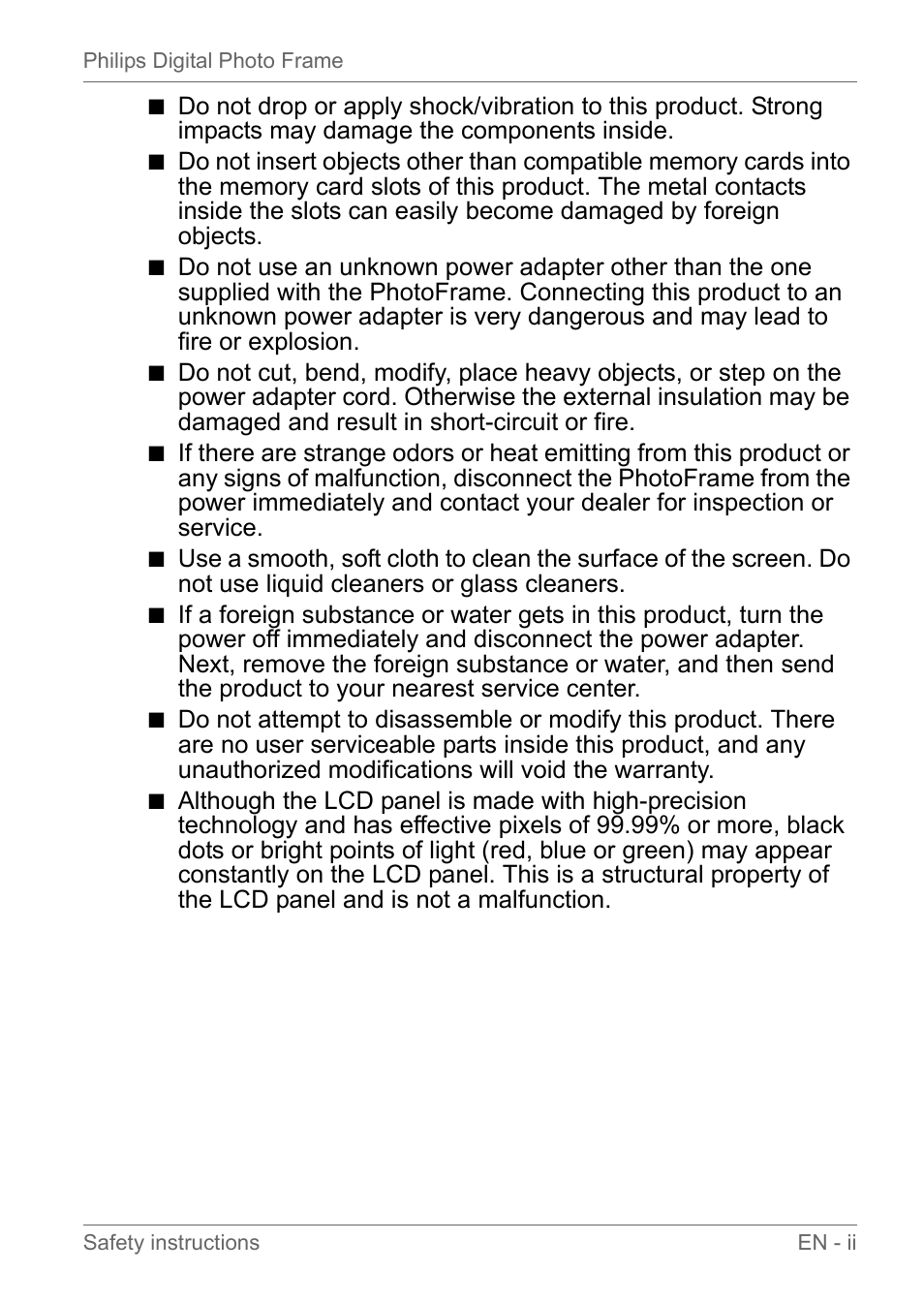 Philips SPF3010C-G7 User Manual | Page 3 / 46