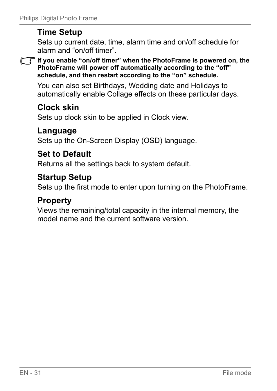 Philips SPF3010C-G7 User Manual | Page 36 / 46