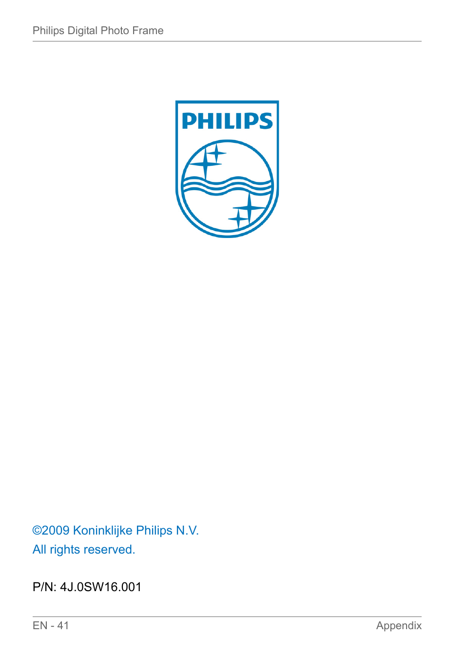 Philips SPF3010C-G7 User Manual | Page 46 / 46