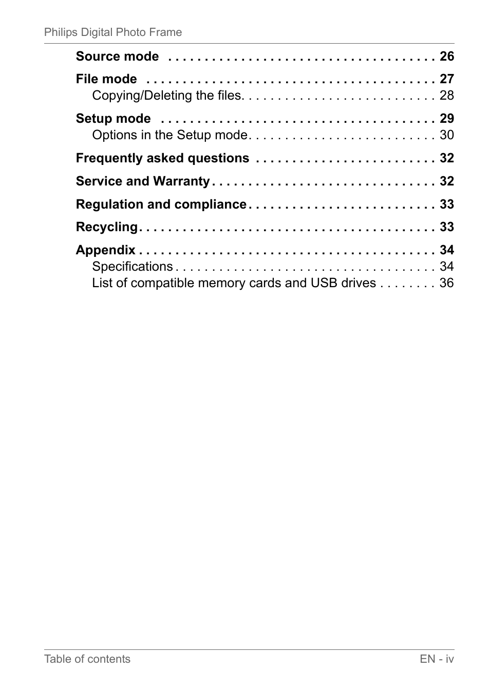 Philips SPF3010C-G7 User Manual | Page 5 / 46