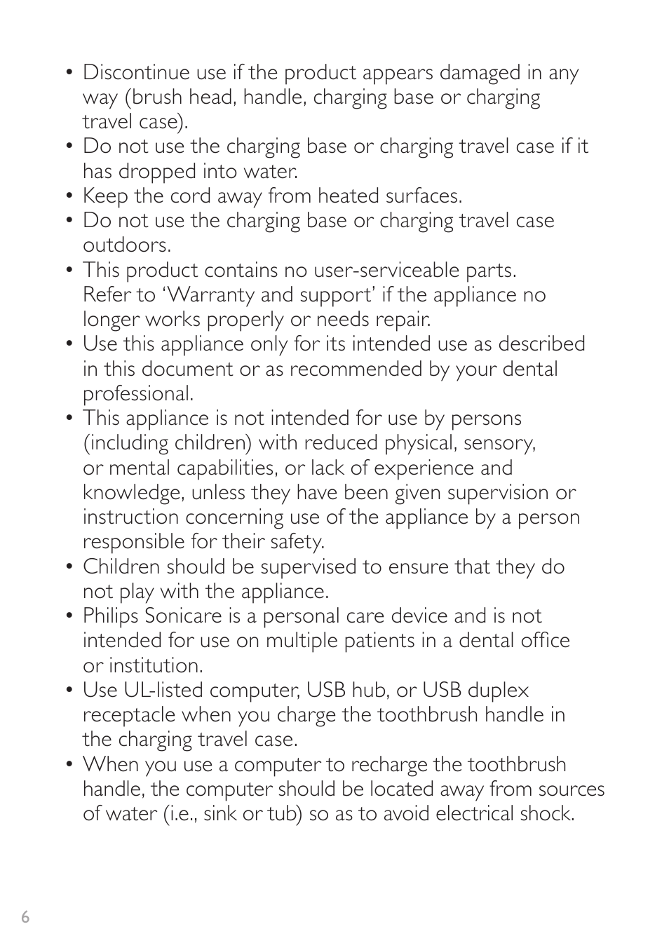 Philips Sonicare DiamondClean Rechargeable sonic toothbrush HX9352-04 5 modes 2 brush heads Glass charger travel case Limited Black Edition User Manual | Page 6 / 52