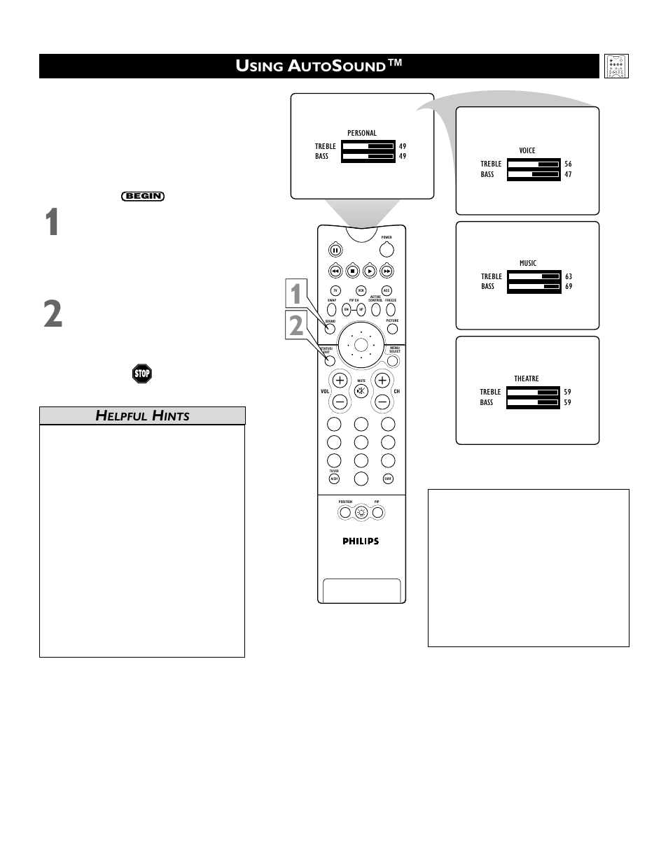 Sing, Ound | Philips 46PP9352 User Manual | Page 25 / 68