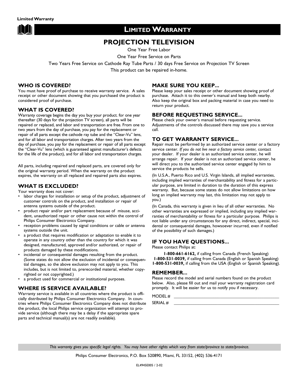 Projection television | Philips 46PP9352 User Manual | Page 68 / 68